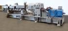 Used Leistritz 99.6mm Co-Rotating Twin Screw Extruder, Model ZSE100GL/40D, serial# 3141, built 2002. Approximately 40 to 1 L/D ratio. Electrically heated, water cooled. 9 Barrel zones, (1) top vented...