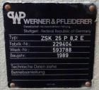 Used Werner Pfleiderer 25mm Twin Screw Extruder, Type ZSK 25 P8.2 E. 