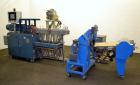 Used Coperion Werner Pfleiderer 25mm Twin Screw Extruder, Type ZSK-25. Manufactured New 2002. Approximate 40 to 1 L/D ratio. Co-Rotating intermeshing side by side screw design. 12 total Barrel sectio...