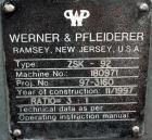 Used Werner & Pfleiderer 92mm Twin Screw Extruder, Type ZSK-92. Approximately 60 to 1 L/D ratio.  Co-rotating intermeshing side by side screw design.  14 Barrel sections, (1) feed section with a twin...