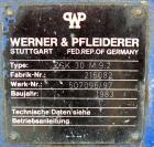 USED: Werner Pfleiderer lab size twin screw extruder. 30 mm screw diameter, model ZSK30M0/2P. Approx 30:1 L/D ratio. Co-rotating screw design. 9 zone electrically heated, water cooled barrel. Driven ...