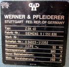 Used Werner Pfleiderer 40mm Twin Screw Extruder, Type ZSK40W32.5E. Co-Rotating intermeshing side by side screw design. Approximate 40 to 1 L/D ratio. 9 Barrel sections, (1) feed section, no hopper, e...