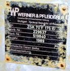 Used Werner & Pfleiderer 70mm Twin Screw Extruder, Type ZSK70F-175E. Approximate 18 to 1 L/D ratio. Approximate 40-1/2