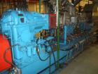 Used Twin Screw Extruder, 83 mm, 10 Barrels. Electrically heated and water cooled. 200 hp DC/SCR drive. Complete temp control panel. (1) ZSB 70 side feeder. Mfg 2004. Multi hole strand die.