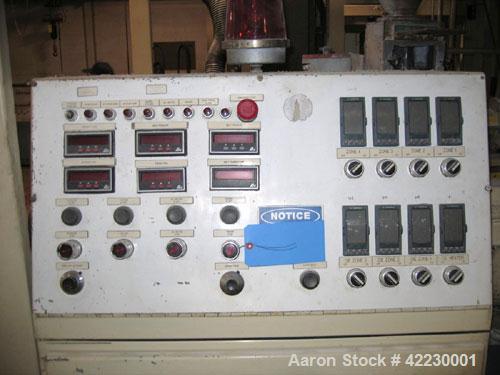 Used American Maplan 40mm Conical Counter-Rotating Twin Screw Extruder, model CON40