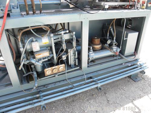 Used American Maplan Approximate 62mm Counter-Rotating Twin Screw Extruder, Model DSK62. (2) 2.44" Diameter x 48" long intermeshing tapered screws. Electrically heated, water cooled 4 zone vented bar...