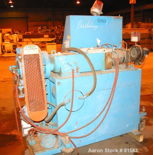 USED: American Maplan approx 40mm counter-rotating, intermeshing twin screw extruder. (2) 1.57" diameter x 19" long screws. ...