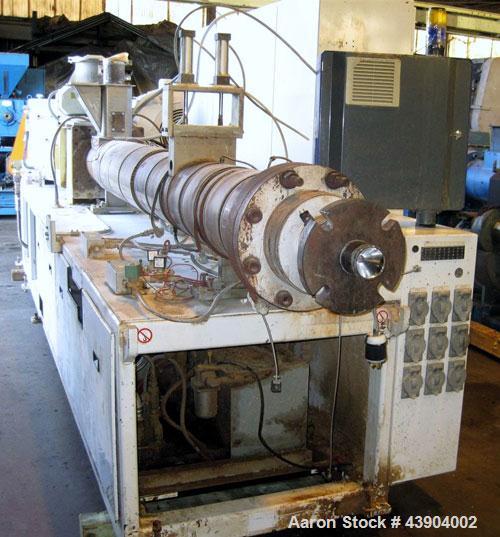 Used American Maplan 110 mm Counter-Rotating Twin Screw Extruder, Model TS-110
