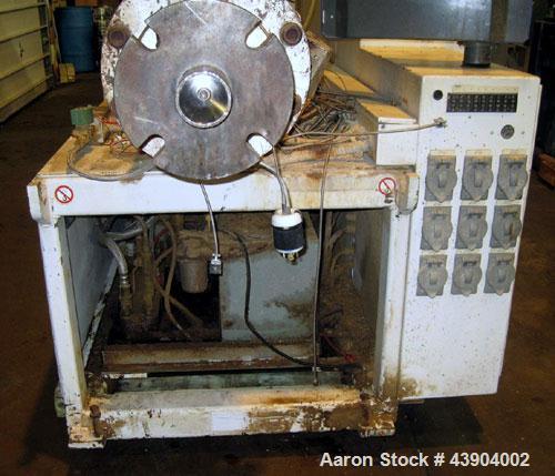 Used American Maplan 110 mm Counter-Rotating Twin Screw Extruder, Model TS-110