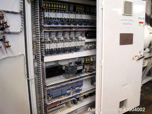 Used American Maplan 110 mm Counter-Rotating Twin Screw Extruder, Model TS-110