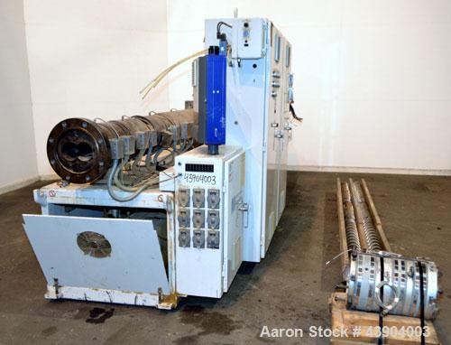 Used American Maplan 110 mm Counter-Rotating Twin Screw Extruder, Model TS-110