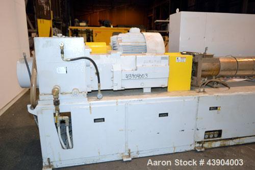 Used American Maplan 110 mm Counter-Rotating Twin Screw Extruder, Model TS-110