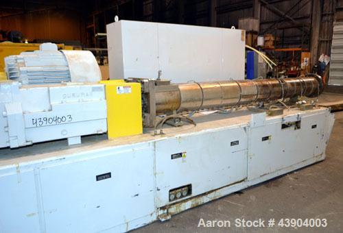 Used American Maplan 110 mm Counter-Rotating Twin Screw Extruder, Model TS-110