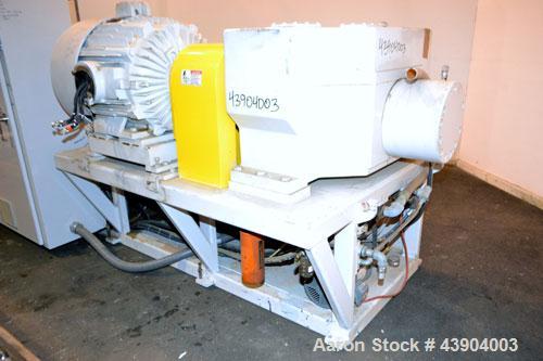Used American Maplan 110 mm Counter-Rotating Twin Screw Extruder, Model TS-110