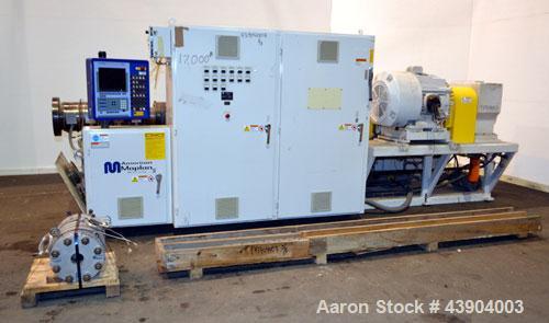 Used American Maplan 110 mm Counter-Rotating Twin Screw Extruder, Model TS-110