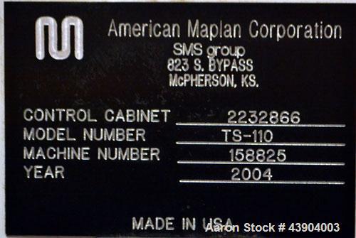 Used American Maplan 110 mm Counter-Rotating Twin Screw Extruder, Model TS-110