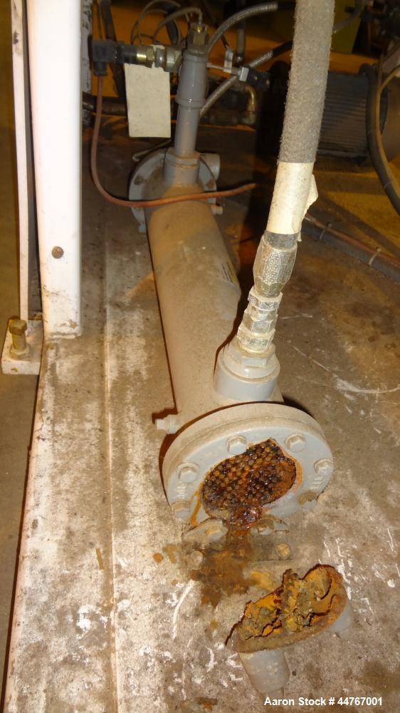Used American Maplan 110 mm Counter-Rotating Twin Screw Extruder, Model TS-110. Approximately 26 to 1 L/D ratio. Top vented barrel with electrically heated 1 and 2 barrel zones, zones 3, 4, and 5 off...