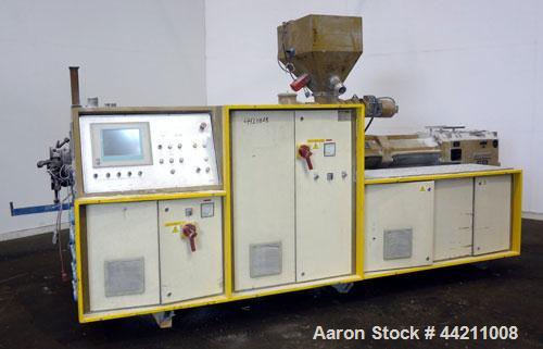 Used Amut 92mm Counter Rotating Twin Screw Extruder, Model BA 92 NOVEL/22