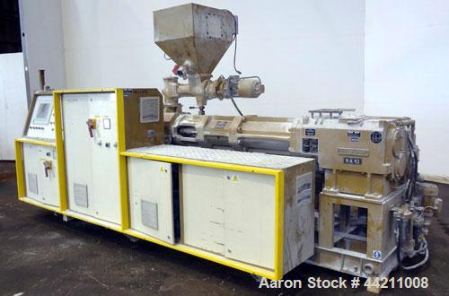 Used Amut 92mm Counter Rotating Twin Screw Extruder, Model BA 92 NOVEL/22