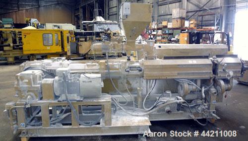 Used Amut 92mm Counter Rotating Twin Screw Extruder, Model BA 92 NOVEL/22