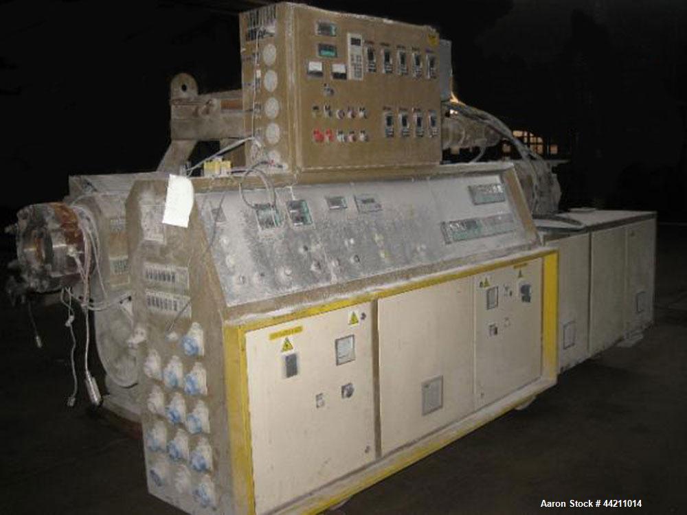 Used Amut 92mm Counter Rotating Twin Screw Extruder, Model BA 92 NOVEL