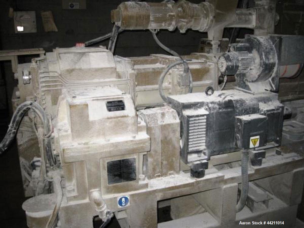 Used Amut 92mm Counter Rotating Twin Screw Extruder, Model BA 92 NOVEL