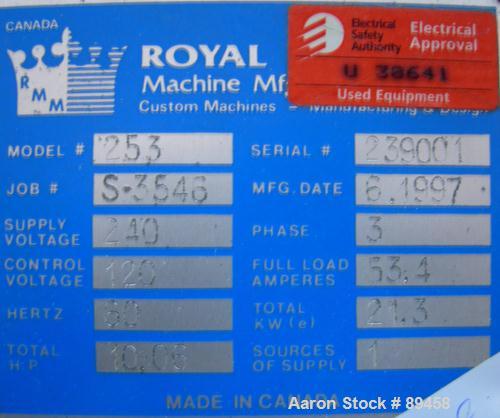 USED: Amut twin screw extruder, 92 mm screw diameter, model BA92. Approximate 24:1 L/D ratio. Counter-rotating screw design. 6 zone top vented, electrically heated, air cooled barrel with vacuum pump...