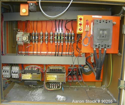 USED: Amut twin screw extruder, 86 mm screw diameter. Approximate 22:1 L/D ratio. Counter-rotating screw design. 5 zonetop vented, electrically heated, air cooled barrel with vacuum pump.Water cooled...