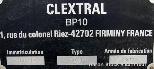 Used Clextral Lab Size Twin Screw Extrusion System consisting of: (1) Clextral lab size twin screw extruder, type BC21. 24:1 L/D, 21 mm diameter co-rotating or counter-rotating switch over screws. 4 ...
