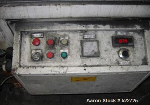 USED: Luigi Bandera 45mm extruder. 460 volt, 3 phase, 20 hp DC; Barrier Maddock style screw; 3 barrel zones with fan cooling; Athena X-25 temperature controllers; extrusion head with swing arm; clams...
