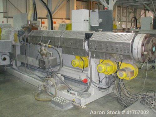 Used Battenfeld BEX 2-130-25V Twin Screw Extruder, counter-rotating