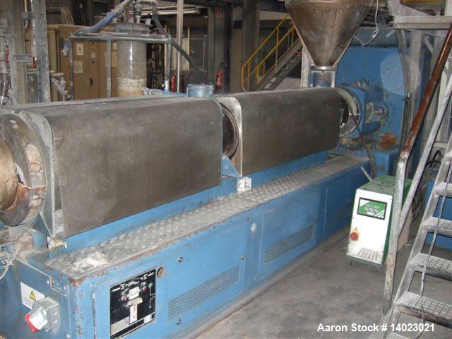 Used-Bausano MD2 154 21 AQVK Counter-Rotating Twin Screw Extruder