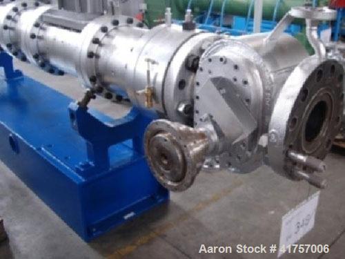 Used-Berstorff ZE 110R Co-Rotating Twin Screw Extruder.  5" (127 mm) diameter, 40 L/D, output 3970 lbs/h (1800 kg/h), handle...