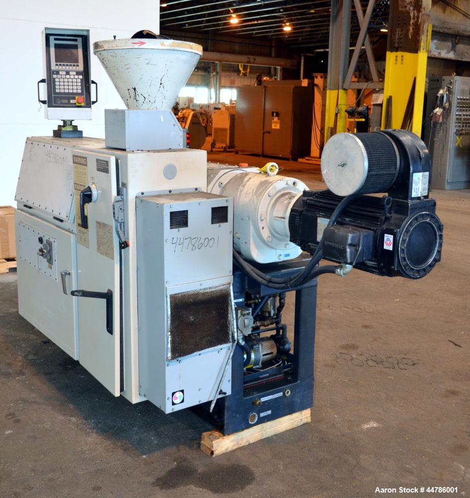 Used Cincinnati Milacron 35mm Conical Counter-Rotating Twin Screw Extruder, Mod