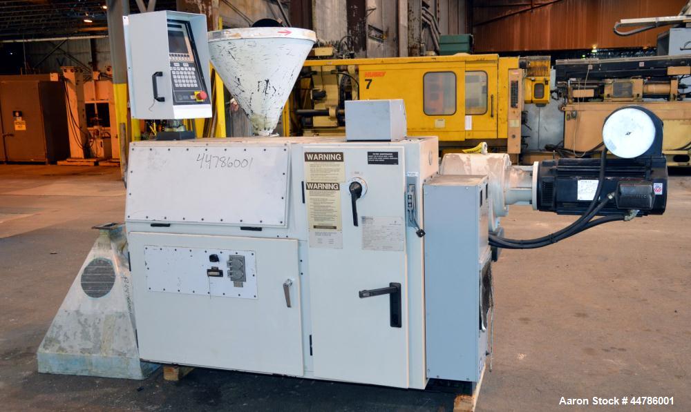 Used Cincinnati Milacron 35mm Conical Counter-Rotating Twin Screw Extruder, Mod