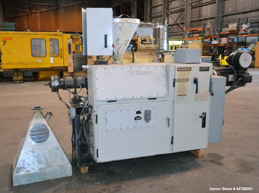 Used Cincinnati Milacron 35mm Conical Counter-Rotating Twin Screw Extruder, Mod
