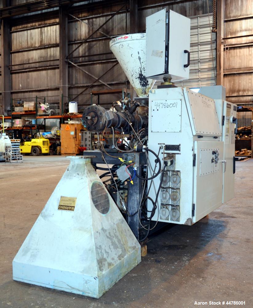 Used Cincinnati Milacron 35mm Conical Counter-Rotating Twin Screw Extruder, Mod