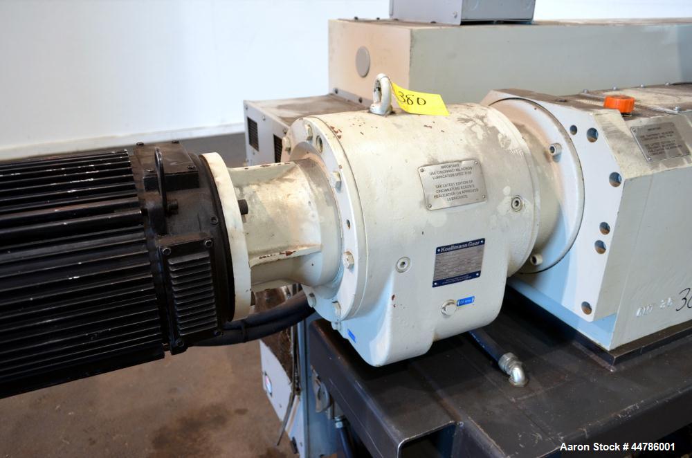 Used Cincinnati Milacron 35mm Conical Counter-Rotating Twin Screw Extruder, Mod