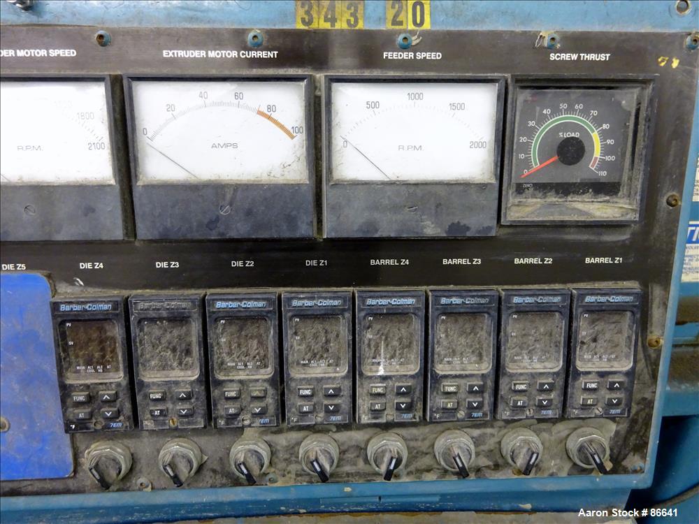Used Cincinnati Milacron 55mm Twin Screw Extruder, Model CM55