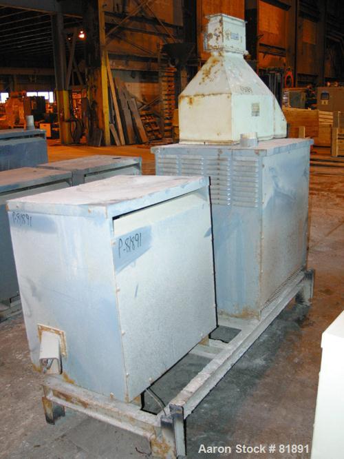 USED: Cincinnati Milacron Model CM-65HP Conical Twin Screw Counter-Rotating Extruder having an electrically heated, liquid cooled and vented barrel at an approximate 42" centerline height. Gearbox is...
