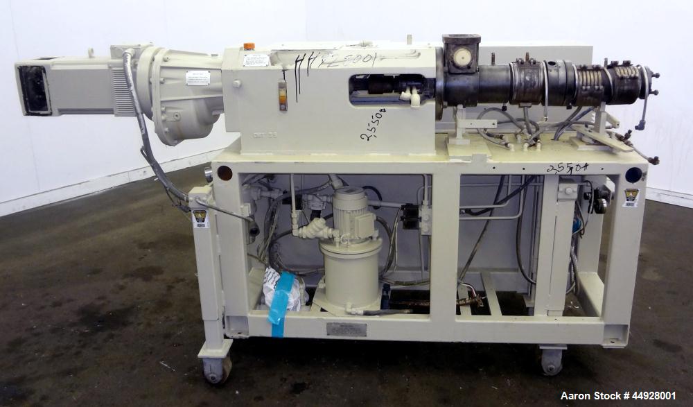 Used Cincinnati Milacron 35mm Conical Counter-Rotating Twin Screw Extruder, Mod
