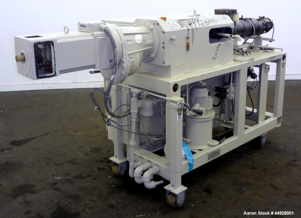 Used Cincinnati Milacron 35mm Conical Counter-Rotating Twin Screw Extruder, Mod