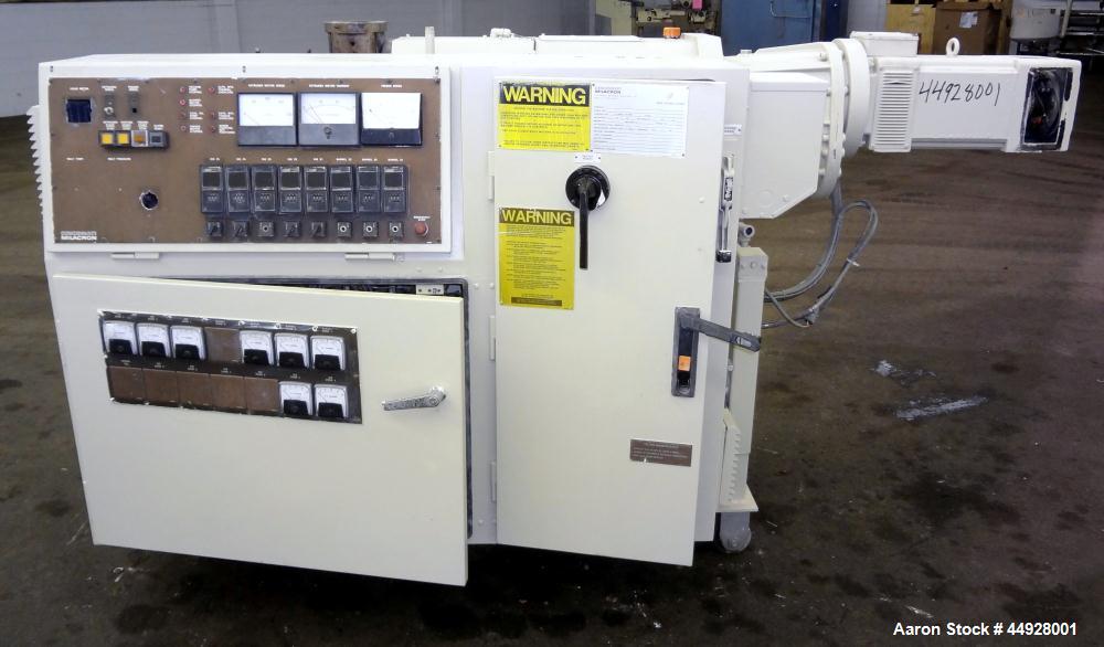 Used Cincinnati Milacron 35mm Conical Counter-Rotating Twin Screw Extruder, Mod