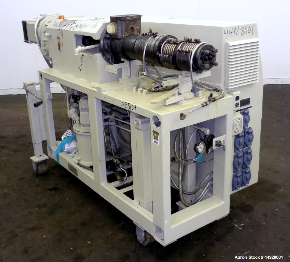 Used Cincinnati Milacron 35mm Conical Counter-Rotating Twin Screw Extruder, Mod