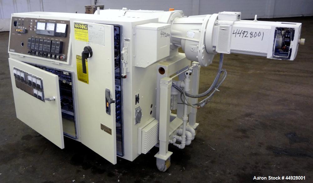 Used Cincinnati Milacron 35mm Conical Counter-Rotating Twin Screw Extruder, Mod