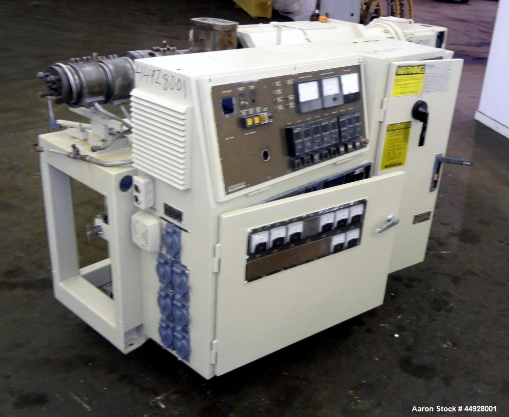 Used Cincinnati Milacron 35mm Conical Counter-Rotating Twin Screw Extruder, Mod