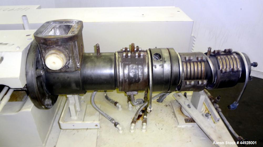 Used Cincinnati Milacron 35mm Conical Counter-Rotating Twin Screw Extruder, Mod