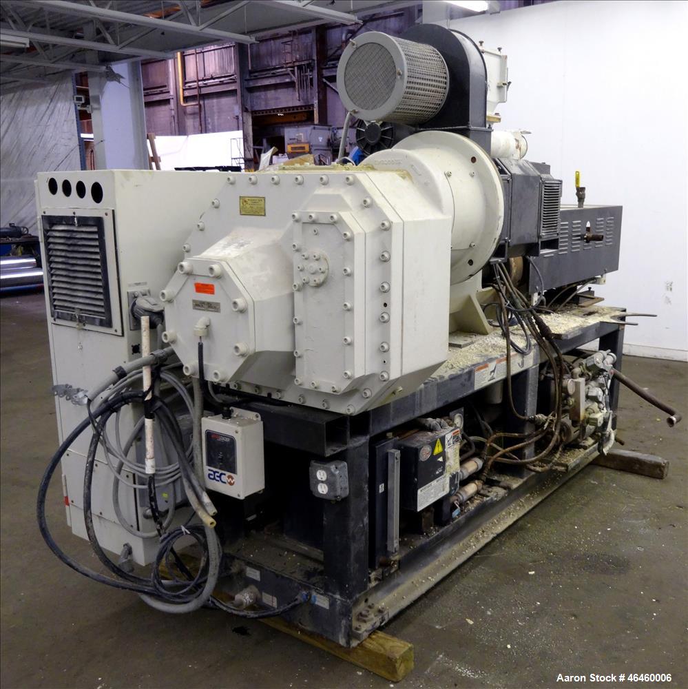 Used Cincinnati Milacron Conical Counter-Rotating 55mm Twin Screw Extruder, Mod