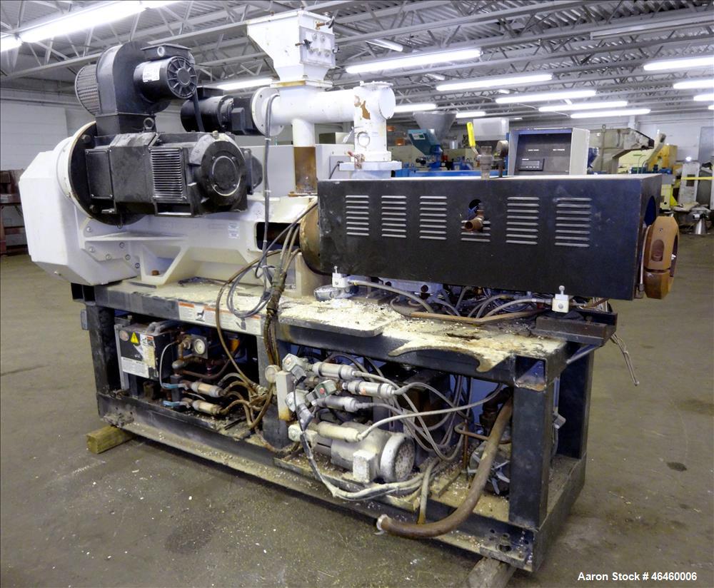 Used Cincinnati Milacron Conical Counter-Rotating 55mm Twin Screw Extruder, Mod
