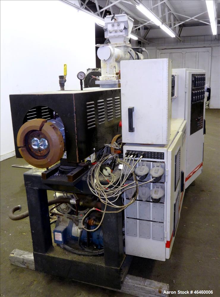 Used Cincinnati Milacron Conical Counter-Rotating 55mm Twin Screw Extruder, Mod
